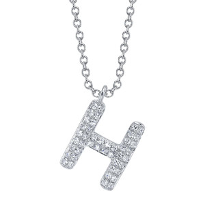 Shy Creation Diamond Initial "H" Necklace 