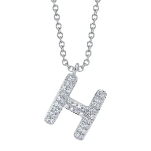 Shy Creation Diamond Initial "H" Necklace