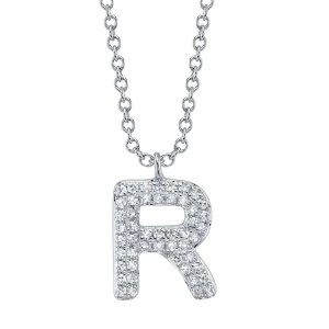 Shy Creation Diamond Initial "R" Necklace