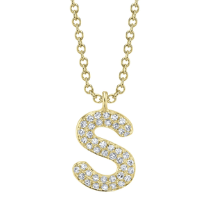 Diamond Initial "S" Necklace