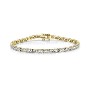 Shy Creation 2 CT Diamond Tennis Bracelet - 14K Yellow Gold 