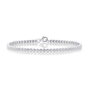 .64 CT Diamond Bezel Tennis Bracelet - 14KT White Gold