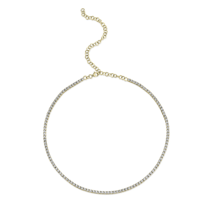 .95 CT Diamond Tennis Necklace - 14KT Yellow Gold