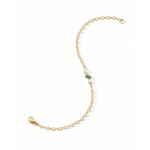 Monica Rich Kosann Trio Diamond and Emerald Tennis Bracelet 