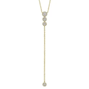 Shy Creation Diamond Drop Lariat Necklace 