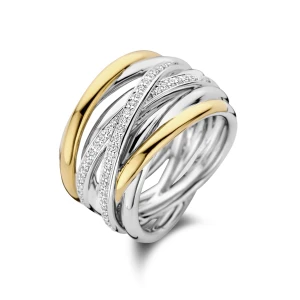 Ti Sento Milano Two-Tone Crossover Ring 
