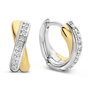 Ti Sento Milano Zirconia Crossover Hoops 