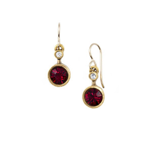 Patricia Locke Skeeball Earrings - Gold Ruby | Jewelry