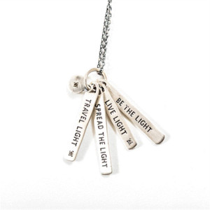 Sugarboo and Co Travel Light Quote Necklace Sugarboo and Co Travel Light Quote Necklace