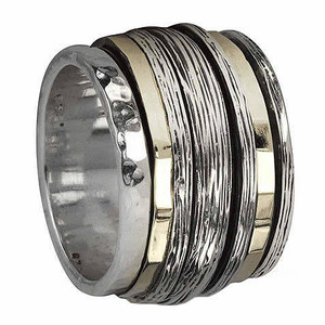 Meditation Spinning Ring Balance 9KT Gold Sterling Silver Israel