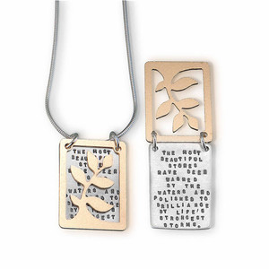 Kathy Bransfield Beautiful Stones - Quote Necklace