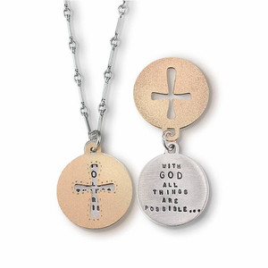 Kathy Bransfield With God All Things - Quote Necklace Kathy Bransfield With God All Things - Quote Necklace