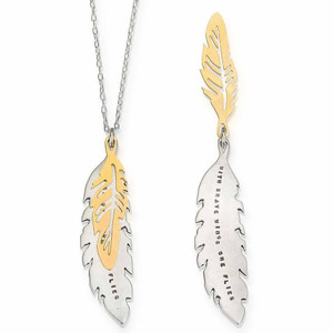Kathy Bransfield With Brave Wings - Short - Quote Necklace Kathy Bransfield With Brave Wings - Short - Quote Necklace