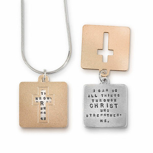 Kathy Bransfield I Can Do All Things Through Christ - Quote Necklace Kathy Bransfield I Can Do All Things Through Christ - Quote Necklace
