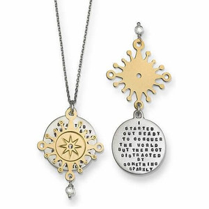 Kathy Bransfield Conquer the World - Quote Necklace Kathy Bransfield Conquer the World - Quote Necklace