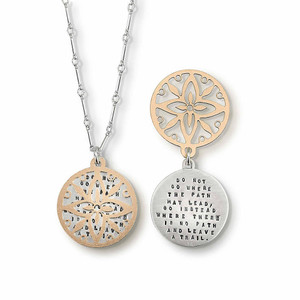 Kathy Bransfield Leave a Trail - Quote Necklace