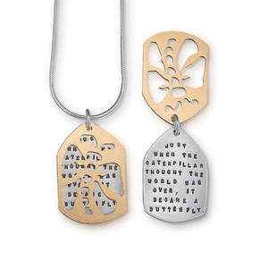 Kathy Bransfield Butterfly of Hope - Quote Necklace Kathy Bransfield Butterfly of Hope - Quote Necklace