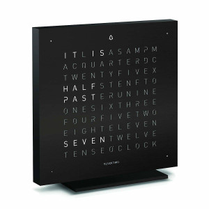 QLOCKTWO QLOCKTWO Touch Coated Stainless Steel Deep Black QLOCKTWO QLOCKTWO Touch Coated Stainless Steel Deep Black