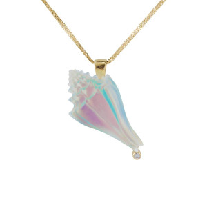 Matt Bezak Seashell Pendant 14KT Yellow Gold