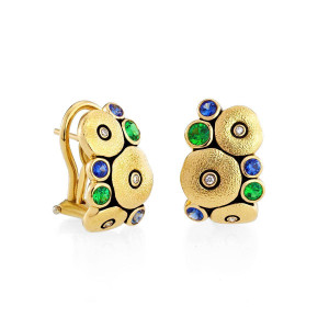 Alex Sepkus Orchard Earrings - Sapphire and Tsavorite Alex Sepkus Orchard Earrings - Sapphire and Tsavorite