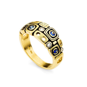 Alex Sepkus Little Windows Ring - Sapphire and Diamond Alex Sepkus Little Windows Ring - Sapphire and Diamond