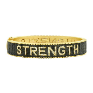 Freida Rothman The Strength Bangle Gold Rhodium Freida Rothman The Strength Bangle Gold Rhodium
