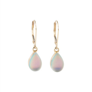 Matt Bezak Tear Drop Earrings 14KT Yellow Gold Opal
