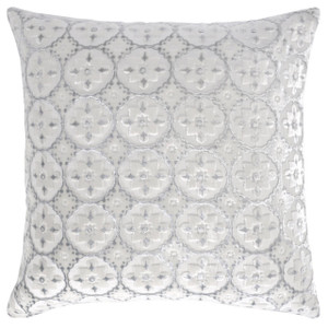 Kevin OBrien Studio Small Moroccan Velvet Pillow - White Kevin OBrien Studio Small Moroccan Velvet Pillow - White
