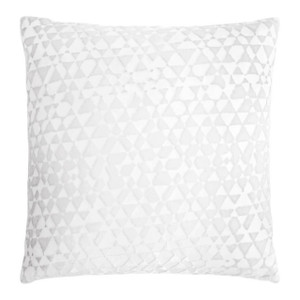 Kevin OBrien Studio Triangles Velvet Pillow - White Kevin OBrien Studio Triangles Velvet Pillow - White