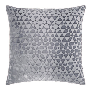Kevin OBrien Studio Triangles Velvet Pillow - Silver Grey Kevin OBrien Studio Triangles Velvet Pillow - Silver Grey