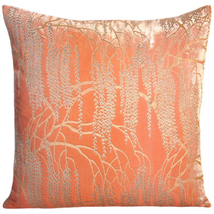 Kevin OBrien Studio Willow Metallic Velvet Pillow - Mango Kevin OBrien Studio Willow Metallic Velvet Pillow - Mango