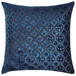 Kevin OBrien Studio Small Moroccan Velvet Pillow - Cobalt Black Kevin OBrien Studio Small Moroccan Velvet Pillow - Cobalt Black