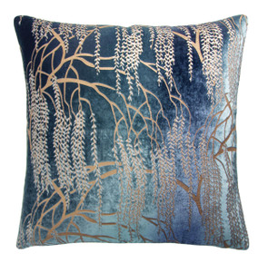 Kevin OBrien Studio Willow Metallic Velvet Pillow - Shark Kevin OBrien Studio Willow Metallic Velvet Pillow - Shark