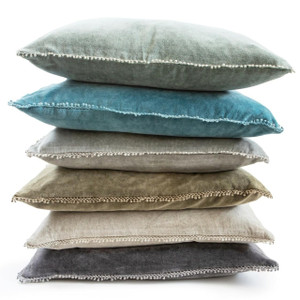 Sugarboo and Co Velvet with Poms Pillow Sugarboo and Co Velvet with Poms Pillow