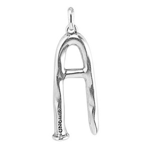 UNOde50 Letter Charm - Large, Silver UNOde50 Letter Charm - Large, Silver