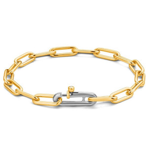 Ti Sento Gold Paperclip Milano Chain Bracelet Ti Sento Gold Paperclip Milano Chain Bracelet