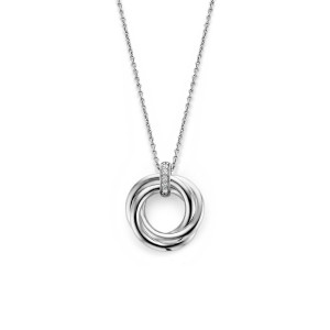 Ti Sento Twisted Circle Sterling Silver Milano Necklace