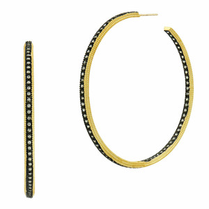 Freida Rothman The Icon Earrings Gold and Rhodium - Large Freida Rothman The Icon Earrings Gold and Rhodium - Large