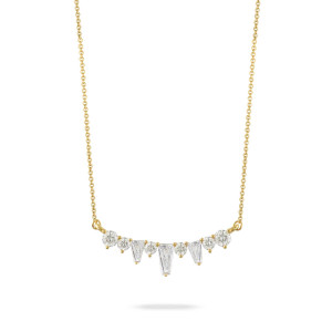 Doves by Doron Paloma Spiky Horizontal Diamond Yellow Gold Necklace Doves by Doron Paloma Spiky Horizontal Diamond Yellow Gold Necklace