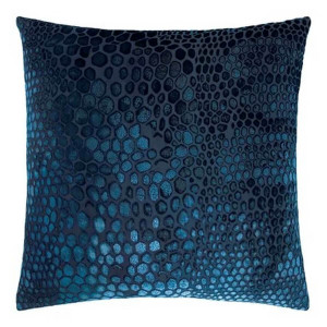 Kevin OBrien Studio Snakeskin Velvet Pillow - Cobalt Black Kevin OBrien Studio Snakeskin Velvet Pillow - Cobalt Black