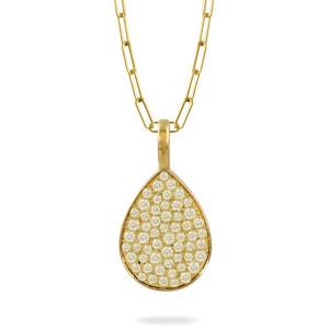 Doves by Doron Paloma Teardrop Diamond Yellow Gold Pendant Doves by Doron Paloma Teardrop Diamond Yellow Gold Pendant