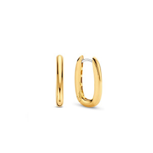 Ti Sento Slim Oval Gold Hoop Milano Earrings