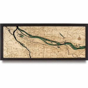 Nautical Wood Maps Portland - Oregon Nautical Wood Maps Portland - Oregon