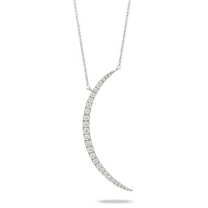 Doves by Doron Paloma White Gold Crescent Moon Necklace Doves by Doron Paloma White Gold Crescent Moon Necklace