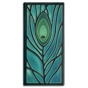 Motawi Tileworks Peacock Feather - Dark Ocean Motawi Tileworks Peacock Feather - Dark Ocean