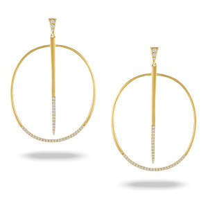Doves by Doron Paloma Fibonacci Circle with Diamond Earrings Doves by Doron Paloma Fibonacci Circle with Diamond Earrings