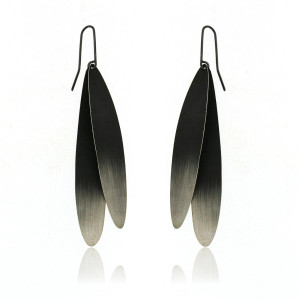 Mysterium Collection Black Ombre Petal Earrings  Mysterium Collection Black Ombre Petal Earrings
