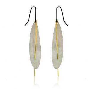 Mysterium Collection Matte Silver Petal Earrings