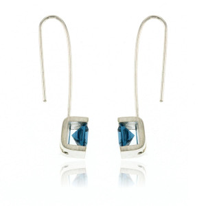 Mysterium Collection London Blue Spinel Threader Earrings