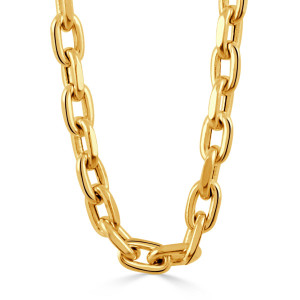 Doves by Doron Paloma 18KT - 18" Oval Fancy Chain Doves by Doron Paloma 18KT - 18" Oval Fancy Chain